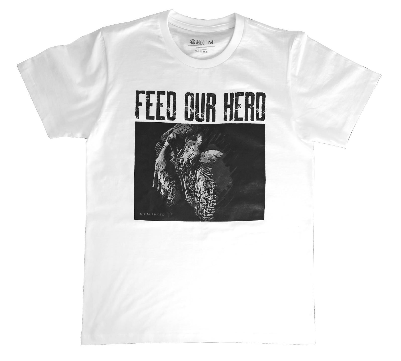 T-shirt Wit Enkele Olifant