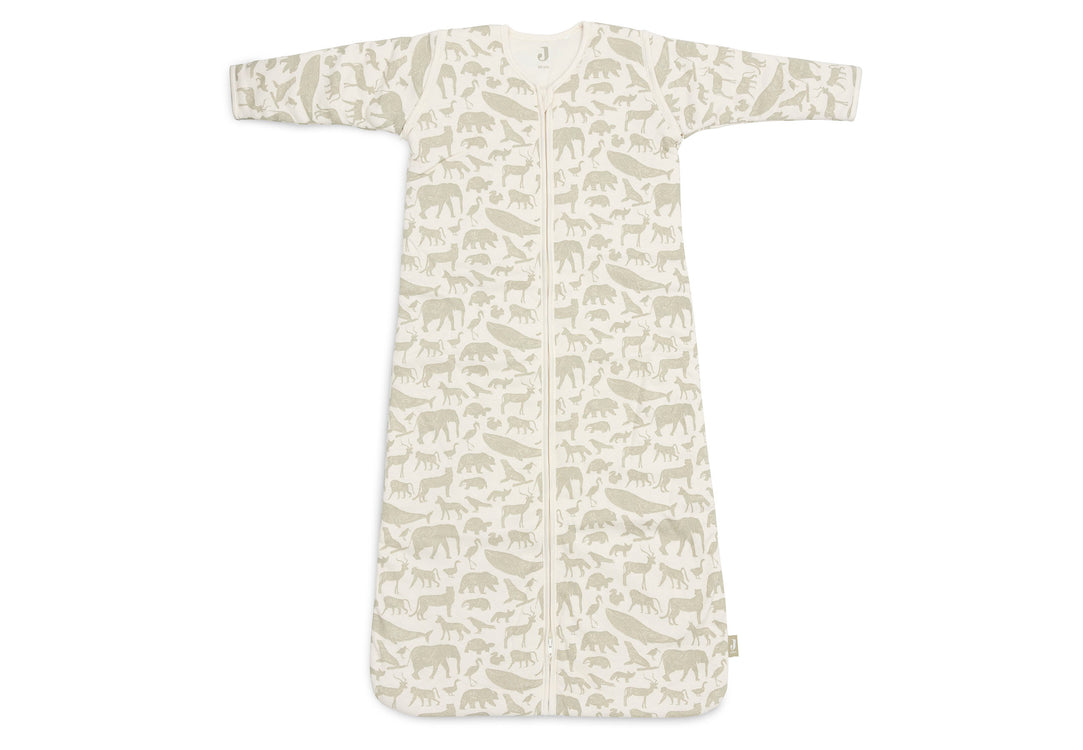 Jollein Baby Slaapzak met Afritsbare Mouw 90cm Animals – Olive Green